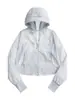 Ropa de Protección Solar Hielo-Seda Estilo Mismo Supermodelo de Lulu para Mujer, Chaqueta Ligera y Transpirable de Protección UV para Exteriores, Corte Ajustado