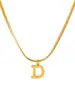 Collar de Acero Inoxidable con Colgante de Letra Inicial Ins Transfronterizo Chapado en Oro de 18K Cadena para el Cuello Impermeable Joyería de Alta Gama Estilo Pareja