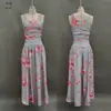 Conjunto Casual de Dos Piezas de Moda Independiente Transfronterizo Europeo y Americano Verano 2026 con Top sin Mangas Estampado y Falda para Mujer