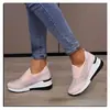 Zapatos de Cuña de Talla Grande para Mujer 2026 Primavera Nuevo Estilo Zapatos con Pedrería para Aumentar la Altura Zapatos de Tacón Alto sin Cordones Zapatos Deportivos Casuales para Mujer