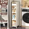 Armario de Almacenamiento Plegable para Espacios Estrechos Estantería Puerta Abierta Baño Inodoro Armario de Almacenamiento Multicapa Armario de Almacenamiento de Cocina Multifuncional