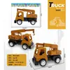 Exportación Transfronteriza de Vehículo de Ingeniería de Simulación de Deslizamiento Inercial para Niños Transportador Excavadora Grúa Camión Mezclador Juguete para Niños