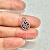 Accesorios retro de plata antigua de Shanxi, pequeño colgante de calabaza de la suerte marca GUI perro de jade notoginseng plata DIY texto juego joyería