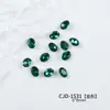 Popular Esmeralda Punta Inferior Manicura Forma Especial Diamante Multifacético Amor Hacha Super Brillante Versátil Uña Diamante Joyería Al Por Mayor