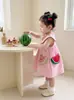 Vestido Amor de Bebé 2026 Nuevo Vestido de Verano para Niños Vestido de Verano para Niñas Estilo Coreano Retro Cuadros Vestido de Princesa