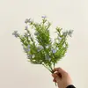 Flores Artificiales Azules de Gama Alta Decoración Suave para Interiores Paisajismo Flores Falsas Boda Hotel Decoración de Ingeniería Fabricante de Flores Artificiales Venta al Por Mayor