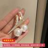 S925 Agulha de Prata Elegante ~ Brincos de Pérolas de Cristal 2023 Nova Moda Elegante ins Mulheres Brincos de Luxo Leves para Mulheres