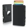 Portatarjetas Metálico Personalizado con Función de Rastreo Apple, Cartera Multifuncional Antirrobo RFID 70% de descuento Cartera de Cuero para Hombre