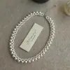 Collar de Perlas con Cuentas de Acero Inoxidable, Exquisito y Elegante, Estilo Retro, Cadena Clavicular de Alta Gama, Joyería de Nicho de Lujo Ligero para Mujeres