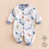 Ropa para recién nacido primavera y otoño clase a algodón puro manga larga mameluco sin costuras mameluco para bebé estampado ropa de casa