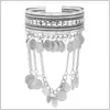 Moda Retro Étnico Ropa de Baile Accesorios Pulsera Abierta Ajustable Pulsera Pendientes Pendientes Largos Accesorios
