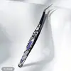 Pegatinas de Diseño de Paisaje, Pinzas, Pinzas Delfín de Punta Ultrafina Tratadas Térmicamente de Alta Precisión, Pinzas Doradas Pluma para Artistas de Pestañas, Estilos Personalizados