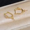 Accesorios DIY Joyería de Perlas Plata S925 Aretes de Cubo Aretes Vacíos Productos Semiterminados 8-10mm Accesorios Jg6017