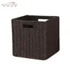 Cesta de Almacenamiento Cuadrada Estilo Americano, Estilo Pastoral, Cesta de Almacenamiento Tejida para el Hogar para Artículos Varios, Libros, Cesta de Almacenamiento para Dormitorio, Suministro del Fabricante