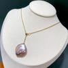 Pendente de Pérola Natural de Água Doce Barroca Irregular, com Pérolas Edison Iridescentes, Estilo Europeu e Americano, Rosa e Roxo, Quente de Outono
