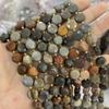 Estrella de seis puntas de 10 mm pastel redondo piedra natural cuentas sueltas semiacabadas corte duro redondo accesorios al por mayor para collar pulsera DIY