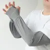 Mangas de Protección Solar para Hombres, Talla Grande Holgada, Protección UV para Exteriores, Mangas para Brazos de Seda de Hielo Transpirables, Mangas de Hielo para Conducir y Ciclismo