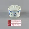Prato Clássico Vintage Nostálgico Estilo Combate, Prato Raso de Porcelana Azul e Branca em Melamina, Prato para Acompanhamento de Hot Pot Específico para Restaurantes, Prato de Bucho de Boi para Uso Comercial
