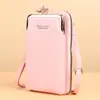 Venta al por mayor de fábrica bolsa para teléfono móvil femenina pequeña para estudiante bandolera bolsa para teléfono móvil multi-funcional con pantalla táctil monedero mini