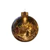 Adorno Colgante de Bola de Navidad Transparente Luminoso Bola de Cristal 3D Decoración Colgante para Ventana de Navidad Árbol de Navidad