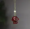 Sándalo Dorado Nueva Versión de los Doce Signos del Zodíaco Colgante para Teléfono Móvil Colgante de Madera para Bolso Llavero Anillo Recuerdo