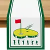 Amazon Transfronterizo Temu Runner de Mesa con Tema de Golf Clubes Verdes Decoración de Mesa de Campo de Golf Fiesta
