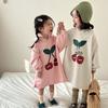 Vestido para Meninas 2026 Novo Estilo Primavera e Outono Solto e Estiloso Roupa de Primavera Infantil Vestido Sudadera Longo com Capuz para Bebê