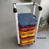 Carrinho de Armazenamento de Bolas Creche Suporte de Armazenamento para Palitos de Esponja Carrinho de Armazenamento para Colchonetes de Ginástica Infantil com Rodízios Móvel
