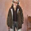 Chaqueta tipo cárdigan con capucha estilo retro americano de leopardo salvaje para mujer, primavera y otoño, nuevo diseño, top de nicho Sense