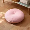 Cojín de futón de lino grueso de tela redonda para balcón, tatami japonés, ventana salediza, cojín grande para suelo de yoga