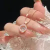 Anillo de botella de perfume color oro rosa, collar brillante de circonita, cadena para clavícula de lujo de alta gama, nicho exquisito para mujer