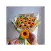 Rostro al sol Bouquet de Examen de Admisión Universitaria Girasol Primer Lugar Bouquet Tejido a Mano DIY Limpiapipas Despedida