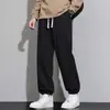 Pantalones casuales para hombre de talla grande para otoño, pants deportivos estampados con letras, pantalones deportivos rectos holgados, pantalones largos de algodón modernos para hombre