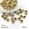 Cuentas Redondas Galvanizadas Acrílicas UV Agujero Grande Sueltas para DIY Collar Pulsera Cadena de Bolso Accesorios de Ropa Cuentas Checas