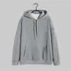Suéter con capucha para hombre de otoño e invierno, cárdigan con cremallera, talla grande, holgado, color liso, sudadera de moda, abrigo casual versátil, moderno