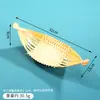 Bandeja de Chá Jogo da Velha de Bambu Estilo Chinês Prato de Lanche Doce Montanha-russa de Chá Retrô Suporte para Copo Bandeja de Mesa de Bambu