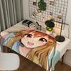 Toalha de mesa de animação de plaquetas de menina fofa, dormitório estudantil, livro de estudo, toalha de mesa de jantar, toalha de mesa de centro deslavável