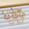 Anillo de Zirconia Ojo de Gato con Espinas de Amor Rosa de Nicho Transfronterizo para Mujer Estilo Dulce y Fresco Temperamento de Moda Anillo Versátil