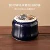 Lata de Té Cerámica Lata Vacía Lata Grande Sellada Hogar Té Verde Té Negro Pu'Er Longjing Lata de Almacenamiento Lata de Almacenamiento de Té a Prueba de Humedad