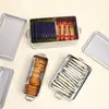 Caja de Almacenamiento con Hebilla Deslizante de Hierro, Engrosada, Sellada, a Prueba de Humedad, Caja para Galletas y Té, Caja Vacía de Empaque Metálico para Dulces, Caja para Pasteles
