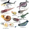 Modelos Realistas de Animales Marinos Transfronterizos: Tiburón Azul, Megalodón, Tiburón Ballena Gris, Tiburón Blanco, Tiburones Martillo Juguetes