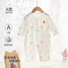 Macacão de Bebê Verão Fino Algodão Puro Classe A Malha Roupas para Ar Condicionado Bebê Manga Longa Pijama de Bebê Roupas de Engatinhar