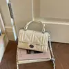 Elegante y sencillo bolso Kelly estilo francés para mujer, nuevo bolso versátil 2026 para hombro y cruzado, adecuado para ir al trabajo y uso casual, moderno bolso pequeño cuadrado