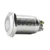 Interruptor de botão de pressão de metal 16mm cabeça chata autotravante auto-retorno luz LED anel de luz pé rosqueado interruptor à prova d'água