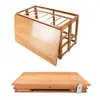 Mesa de Fuego Rectangular Plegable para Uso Doméstico, Mesa Calefactora Simple de Bambú para Invierno, Mesa Calefactora para Sala de Estar 1.2m