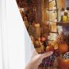Cortina sin perforaciones con diseño de calabaza y girasol para decoración de ventanas de dormitorio, estudio y sala de estar, 2 unidades