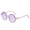 Gafas de sol redondas para niños estilo Hong Kong, europeas y americanas, nuevas 2024, gafas de venta al por mayor mixtas, gafas de sol con estrella pentagrama para niños y niñas
