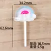 Juguete de Comida Simulada Lollipop Arcoíris Luminoso Colgante DIY para Llavero de Teléfono Móvil Material Hecho a Mano Pegamento de Crema