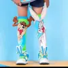Calcetines Infantiles Transfronterizos 200N para Hielo y Nieve Calcetines de Pantorrilla de Princesa de Dibujos Animados Calcetines 3D para Niños Rodilla Transpirables