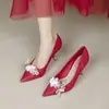 Tacones Altos de Flor Francesa Zapatos de Boda Zapatos de Boda Zapatos de Compromiso Zapatos Individuales Uso Diario 34-40